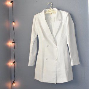 Salty White Blazer Dress